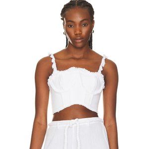 NWT Camila Coelho Ulli White Top Size MED